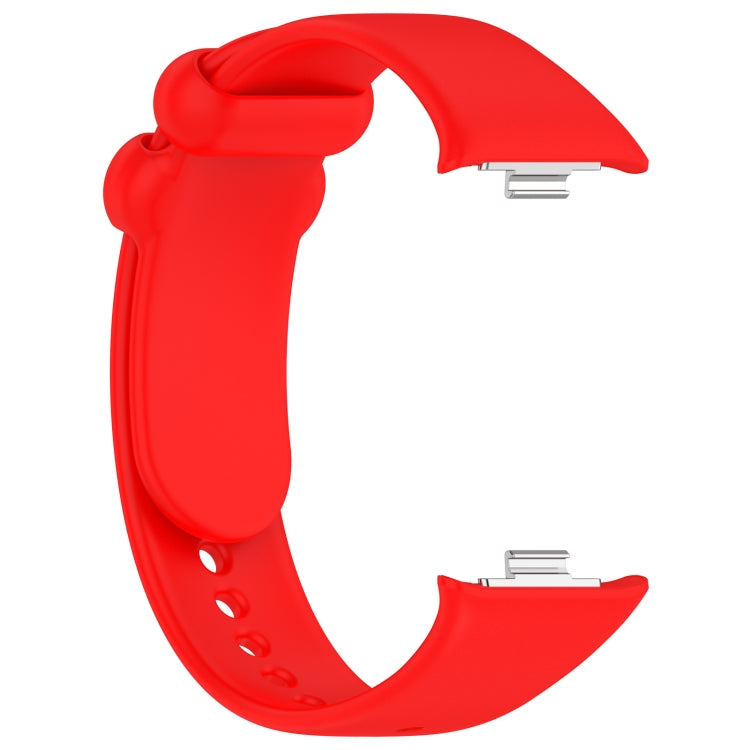 For Redmi Watch 4 Solid Color Liquid Silicone Watch Band(Red) - Watch Bands by buy2fix | Online Shopping UK | buy2fix