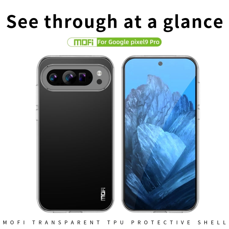 For Google Pixel 9 Pro MOFI Ming Series Transparent Ultra-thin TPU Phone Case(Transparent) - Google Cases by MOFI | Online Shopping UK | buy2fix