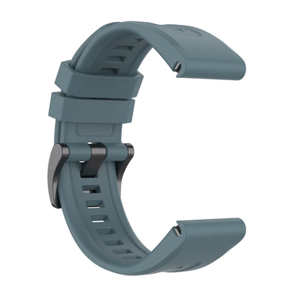 For Garmin Epix Gen2 / Epix Pro Gen2 47mm Solid Color Black Buckle Silicone Quick Release Watch Band(Rock Blue) - Watch Bands by buy2fix | Online Shopping UK | buy2fix