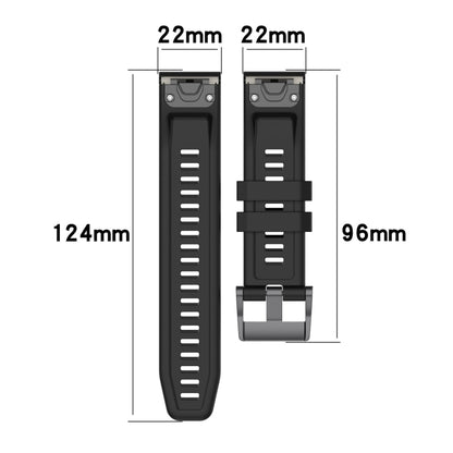 For Garmin MARQ Solid Color Black Buckle Silicone Quick Release Watch Band(Orange) - Watch Bands by buy2fix | Online Shopping UK | buy2fix