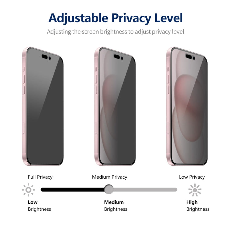 For iPhone 15 5pcs ENKAY Hat-Prince 360 Degree Anti-peeping Privacy Full Screen Tempered Glass Film - iPhone 15 Tempered Glass by ENKAY | Online Shopping UK | buy2fix