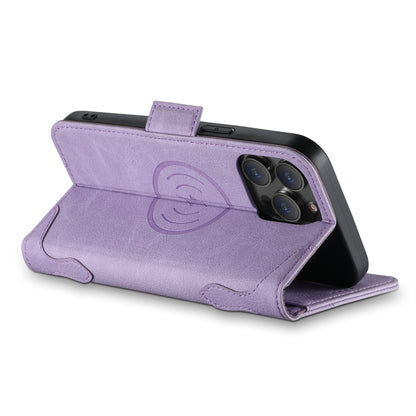 For iPhone 15 Pro SUTENI J07 Multifunctional Horizontal Flip Magsafe Leather Phone Case(Purple) - iPhone 15 Pro Cases by Suteni | Online Shopping UK | buy2fix