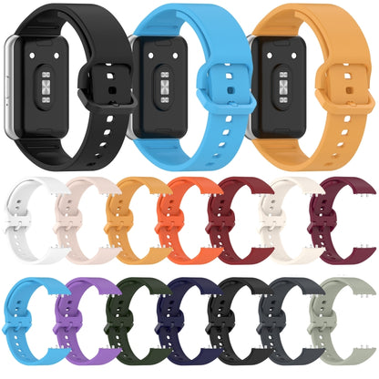 For Samsung Galaxy Fit 3 Solid Color Colorful Buckle Silicone Watch Band(Dark Blue) - Watch Bands by buy2fix | Online Shopping UK | buy2fix