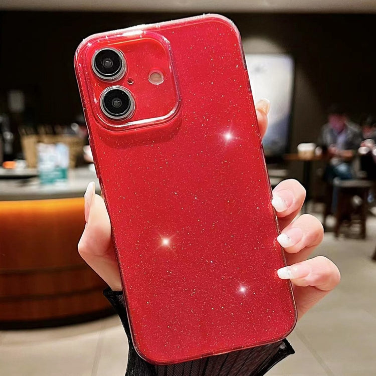 For iPhone 16 Jelly Glitter Solid Color TPU Phone Case(Red) - iPhone 16 Cases by buy2fix | Online Shopping UK | buy2fix