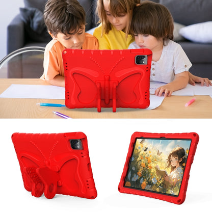 For iPad Pro 11 2024 Butterfly Bracket EVA Shockproof Tablet Case(Red) - iPad Pro 11 2024 Cases by buy2fix | Online Shopping UK | buy2fix