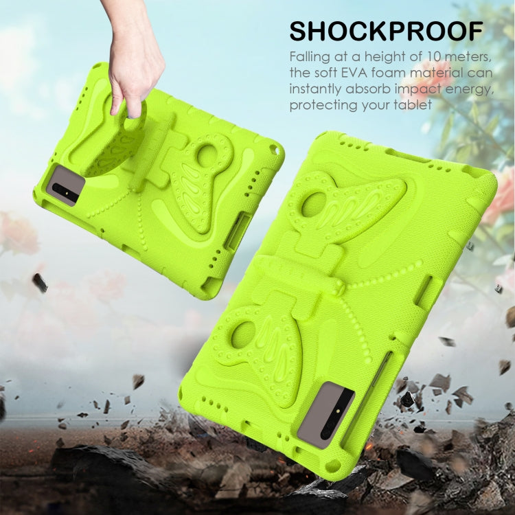 For Samsung Galaxy Tab S9 FE X510 Butterfly Bracket EVA Shockproof Tablet Case(Grass Green) - Galaxy Tab S9 FE by buy2fix | Online Shopping UK | buy2fix