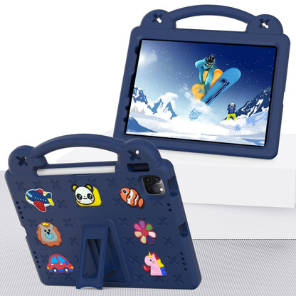 For iPad Air 11 2024 Handle Kickstand Children EVA Shockproof Tablet Case(Navy Blue) - iPad Air 11 2024 Cases by buy2fix | Online Shopping UK | buy2fix