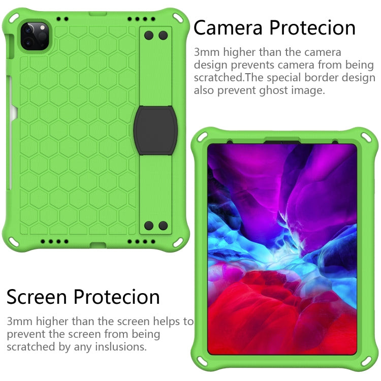 For iPad Air 11 2024 Honeycomb EVA Hybrid PC Tablet Case with Strap(Green+Black) - iPad Air 11 2024 Cases by buy2fix | Online Shopping UK | buy2fix