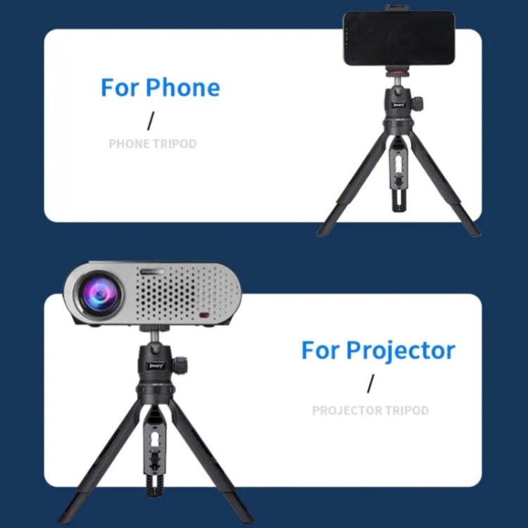 JMARY MT-30 Desktop Tripod Camera Phone Projector Selfie Stick 5-section Adjustable Tripod - Tripods by Jmary | Online Shopping UK | buy2fix