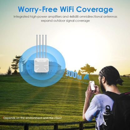WAVLINK WN573HX3 AX3000 Waterproof Outdoor WiFi Wireless Outdoor Dual Band Router, Plug:US Plug - Wireless Routers by WAVLINK | Online Shopping UK | buy2fix