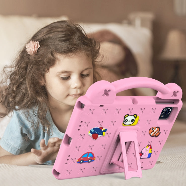 For Walmart ONN 10.1 Gen4 2024 Handle Kickstand Children EVA Shockproof Tablet Case(Pink) - Others by buy2fix | Online Shopping UK | buy2fix