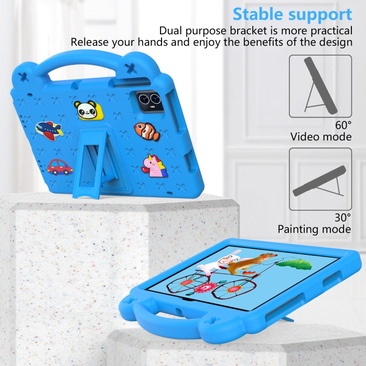 For Walmart ONN 10.1 Gen4 2024 Handle Kickstand Children EVA Shockproof Tablet Case(Sky Blue) - Others by buy2fix | Online Shopping UK | buy2fix