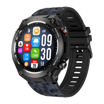 KC82 1.45 inch Color Screen Smart Watch, Support Bluetooth Call / Health Monitoring(Camouflage Black) - Smart Watches by buy2fix | Online Shopping UK | buy2fix