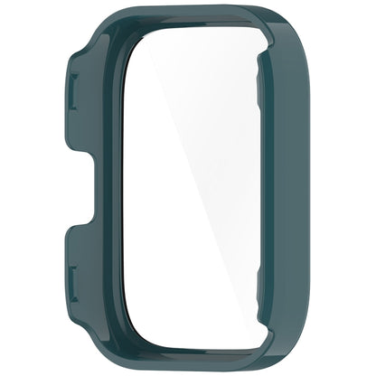 For Amazfit bip5 Unity PC + Tempered Glass Film Integrated Watch Protective Case(Pine Needle Green) - Watch Cases by buy2fix | Online Shopping UK | buy2fix