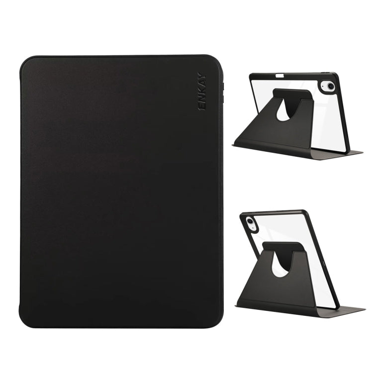 For iPad Pro Air 11 2024 ENKAY 360 Rotation PMMA Leather Smart Tablet Case with Pen Slot(Black) - iPad Air 13 2024 Cases by ENKAY | Online Shopping UK | buy2fix