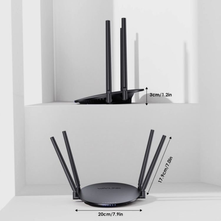 WAVLINK WN530G3 4x 5dBi Foldable Antenna AC1200 Dual Band Wireless Repeater Router, Plug:AU Plug - Wireless Routers by WAVLINK | Online Shopping UK | buy2fix