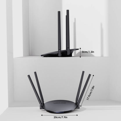 WAVLINK WN530G3 4x 5dBi Foldable Antenna AC1200 Dual Band Wireless Repeater Router, Plug:EU Plug - Wireless Routers by WAVLINK | Online Shopping UK | buy2fix