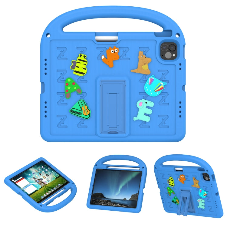 For iPad Pro 11 2024 Cartoon Sparrow EVA Shockproof Tablet Case(Blue) - iPad Pro 11 2024 Cases by buy2fix | Online Shopping UK | buy2fix