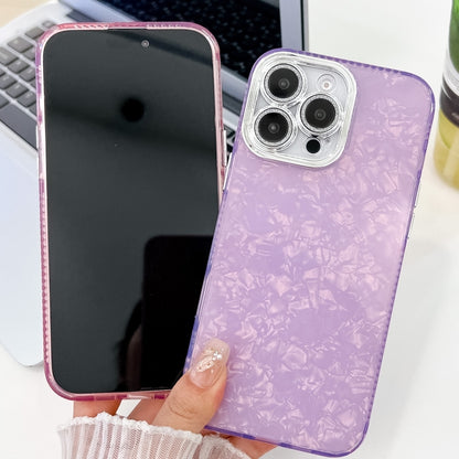 For iPhone 16 Pro Plating Glitter Texture TPU Phone Case with Lens Film(Pink Wrinkles) - iPhone 16 Pro Cases by buy2fix | Online Shopping UK | buy2fix