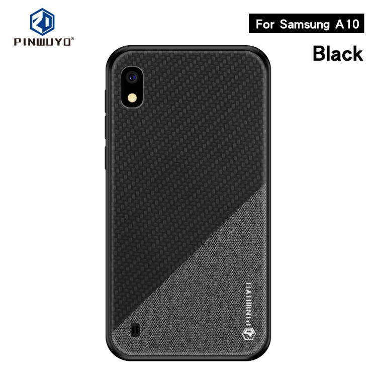 PINWUYO Honors Series Shockproof PC + TPU Protective Case for Galaxy A10(Black) - Galaxy Phone Cases by PINWUYO | Online Shopping UK | buy2fix