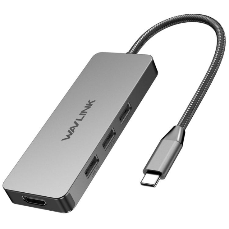 WAVLINK UHP3416 7-in-1 PD100W Charging SD / TF Card Reader 4K HD Type-C Docking Station(Dark Grey) - USB HUB by WAVLINK | Online Shopping UK | buy2fix