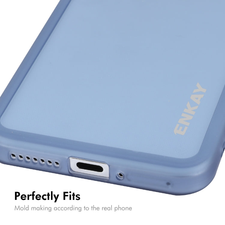 For Xiaomi 14 Pro ENKAY Hat-Prince Translucent Matte TPU Phone Case with Lens Film(White) - 14 Pro Cases by ENKAY | Online Shopping UK | buy2fix