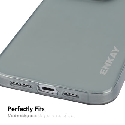 For iPhone 16 Pro ENKAY Hat-Prince Translucent Matte TPU Phone Case + 9H Big Arc Edge Film(Grey) - iPhone 16 Pro Cases by ENKAY | Online Shopping UK | buy2fix