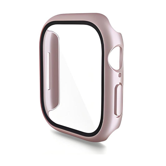 For Apple Watch Series 10 42mm ENKAY Hat-Prince PC Tempered Glass Film Integrated Watch Case(Rose Gold) - Watch Cases by ENKAY | Online Shopping UK | buy2fix