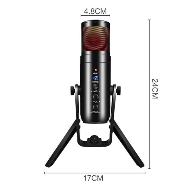 MU900 Max RGB Light E-Sports Gaming Condenser Microphone With Desktop Bracket - Microphone by buy2fix | Online Shopping UK | buy2fix