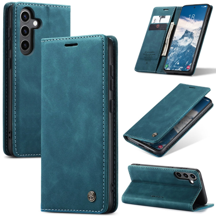 For Samsung Galaxy S24 FE 5G CaseMe 013 Multifunctional Horizontal Flip Leather Phone Case(Blue) - Galaxy S24 FE 5G Cases by CaseMe | Online Shopping UK | buy2fix