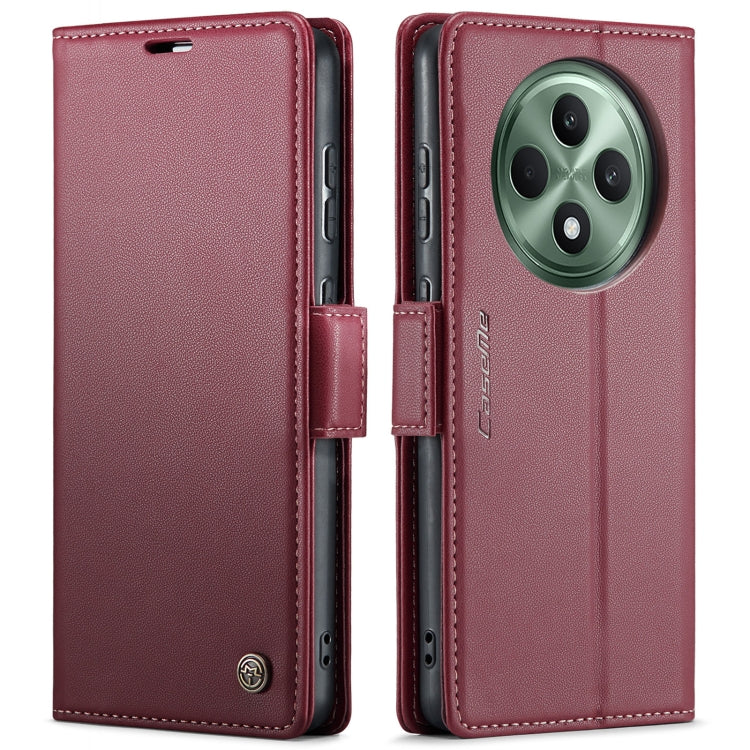 For OPPO Reno12 F /12 FS 5G CaseMe 023 Butterfly Buckle Litchi Texture RFID Anti-theft Leather Phone Case(Red) - Reno12 F Cases by CaseMe | Online Shopping UK | buy2fix