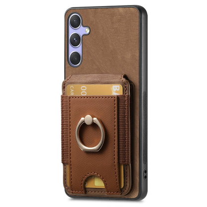 For Samsung Galaxy S25+ 5G Retro Splitable Magnetic Stand Card Bag Leather Phone Case(Brown) - Galaxy S25+ 5G Cases by buy2fix | Online Shopping UK | buy2fix