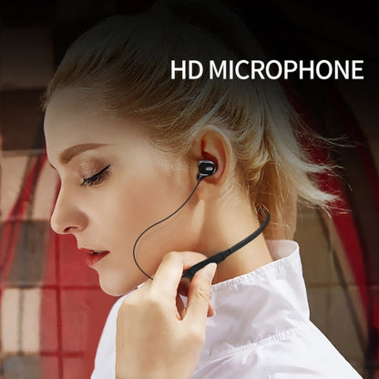 DM-22 Magnetic Bluetooth Earphone DM-22 Neckband Sport headset with Mic Wireless Handsfree Earphoness(Black) - Neck-mounted Earphone by buy2fix | Online Shopping UK | buy2fix