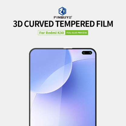 For Xiaomi Redmi K30 PINWUYO 9H 3D Curved Full Screen Explosion-proof Tempered Glass Film(Black) -  by PINWUYO | Online Shopping UK | buy2fix
