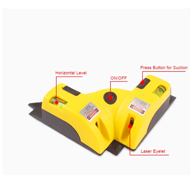 Right Angle 90 Degree Laser Level Cross Line Tiling Leveling Laser Beam Measurement Tool - Measuring Tools by buy2fix | Online Shopping UK | buy2fix