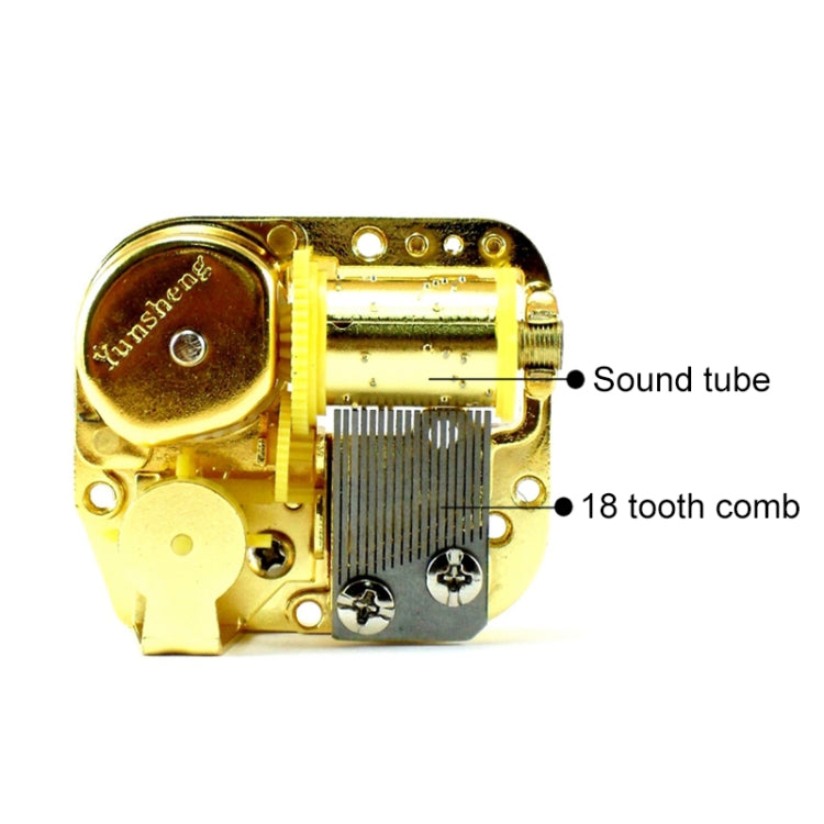 Eight-tone Gold-plated Bar Repair Parts DIY Sky City Paperback Music Box(Edelweiss) - Music Box by buy2fix | Online Shopping UK | buy2fix