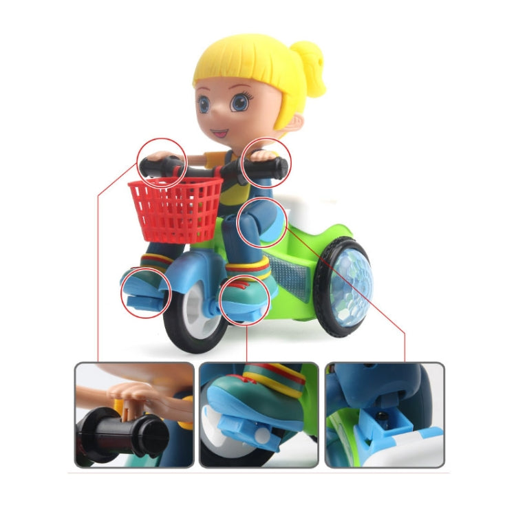 Electric Universal Stunt Tricycle Rotating Cartoon Toy Car with Light Music, Random Color Delivery(Boy) - Music Toys by buy2fix | Online Shopping UK | buy2fix