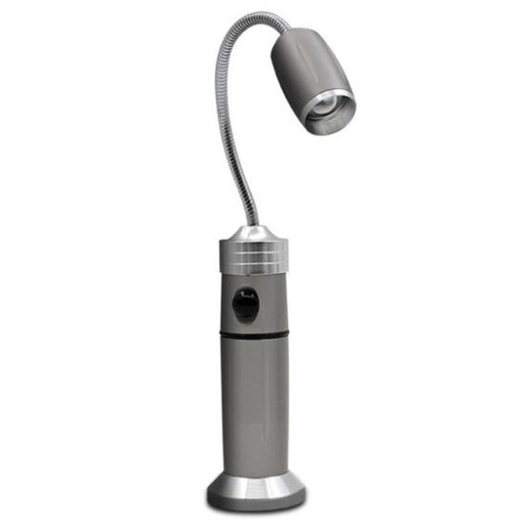 Multi-functional with Magnet Charging Rotary Zoom Turn Work Light Glare Flashlight, XPE Charging Section US Plug(Silver) - LED Flashlight by buy2fix | Online Shopping UK | buy2fix