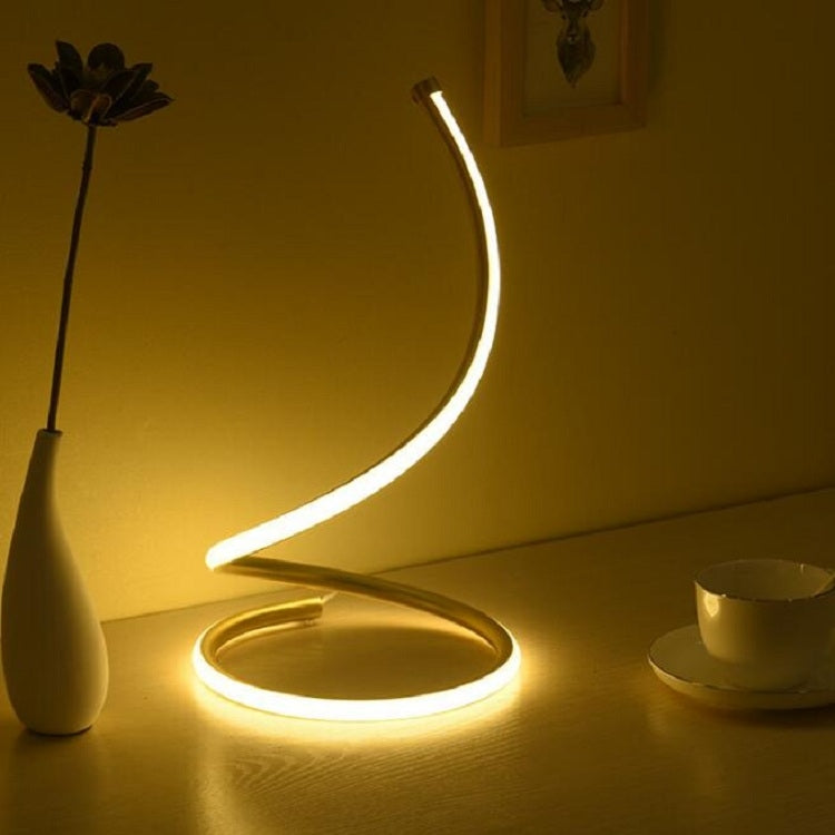 LED Spiral Table Lamp Home Living Room Bedroom Decoration Lighting Bedside Light, Specifications:UK Plug(Gold) - Bedside Light by buy2fix | Online Shopping UK | buy2fix