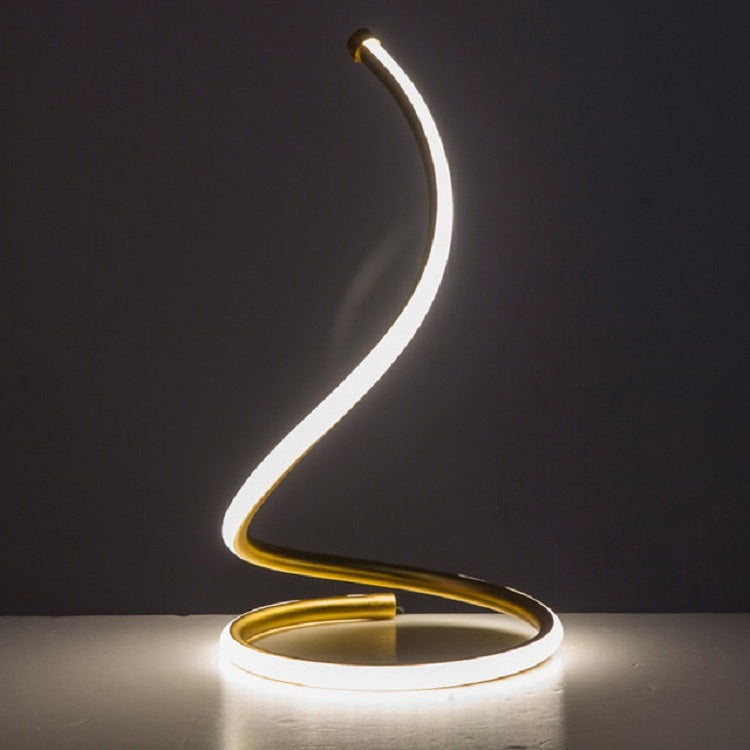 LED Spiral Table Lamp Home Living Room Bedroom Decoration Lighting Bedside Light, Specifications:Without Plug(Gold) - Bedside Light by buy2fix | Online Shopping UK | buy2fix