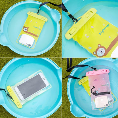 10 PCS Large Outdoor Photo Transparent Waterproof Cartoon Mobile Phone Bag, Style:Little Yellow Deer - Waterproof Bag by buy2fix | Online Shopping UK | buy2fix
