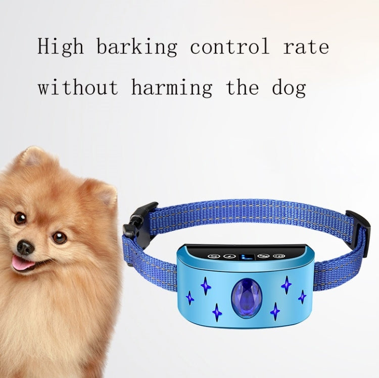 166A Gem Pattern USB Rechargeable Remote Control Electronic Strike Collar Waterproof Dog Training Bark Arrester - Training Aids by buy2fix | Online Shopping UK | buy2fix