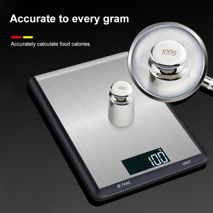 5kg/1g Stainless Steel Kitchen Scale Household Food Electronic Scale(White) - Kitchen Scales by buy2fix | Online Shopping UK | buy2fix