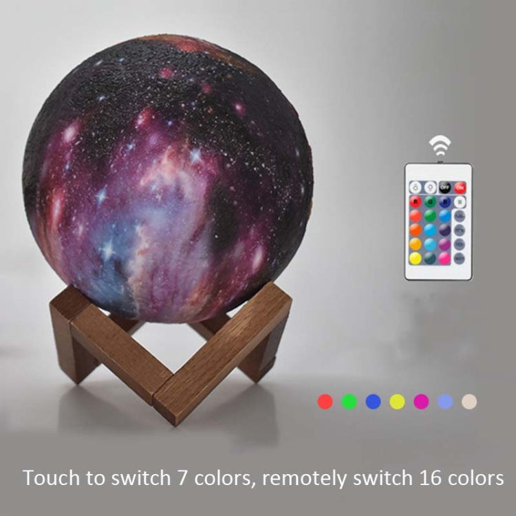 1W 3D Moon Lamp Children Gift Table Lamp Painted Starry Sky LED Night Light, Light color: 15cm Pat Control 3-colors - Night Lights by buy2fix | Online Shopping UK | buy2fix