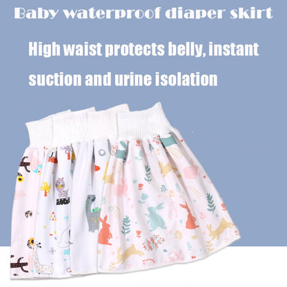 Baby Water-Proof And Leak-Proof Cloth Diapers Children Washable Cotton Cloth Bed-Wetting Skirt Pants, Colour: L(Gray Rabbit and Red Fox) - Baby Care by buy2fix | Online Shopping UK | buy2fix