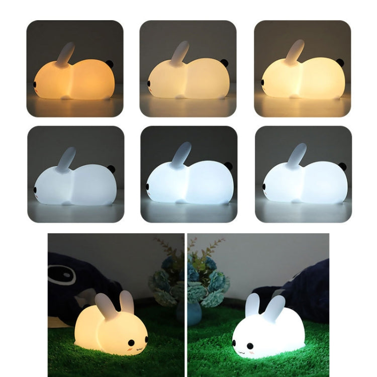 Silicone Rabbit LED Night Light USB Charging Dual-Tone Light Pat Light - Night Lights by buy2fix | Online Shopping UK | buy2fix