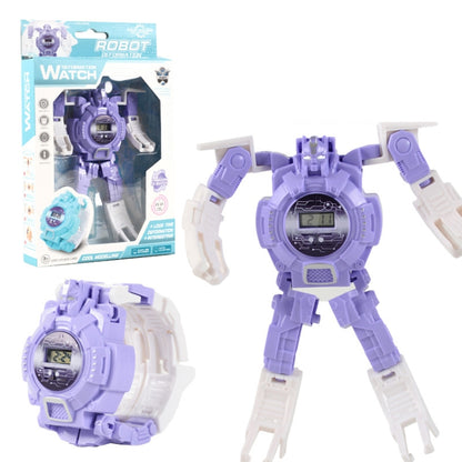 3 PCS Children Electronic Watch Cartoon Deformation Robot Toy Watch(Purple) - Electronic Pets by buy2fix | Online Shopping UK | buy2fix