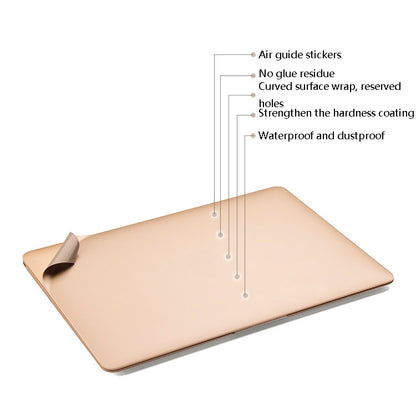 JRC Laptop Film Computer Top Shell Body Protection Sticker For MacBook Air 13.3 inch A1466 (2012 - 2017)(Champagne Gold) - Protector Sticker by JRC | Online Shopping UK | buy2fix