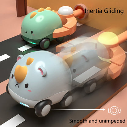 Cartoon Cute Pet Pull Back Car Children Mini Puzzle Inertia Car Toy(Rhino) - Electronic Pets by buy2fix | Online Shopping UK | buy2fix