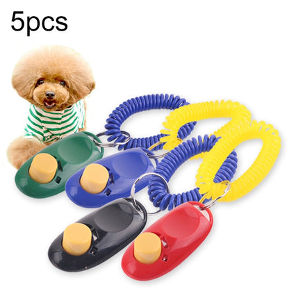 5 PCS Dog Training Clicker Pet Vocalization Cat And Dog Training Device Pet Training Supplies(Random Color Delivery) - Training Aids by buy2fix | Online Shopping UK | buy2fix